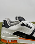 Louis Vuitton trainer Size 8=42 calza 43 bianche nere e arancioni