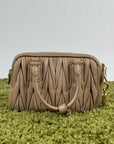 Borsa Arcadie Nappa Miu Miu Beige