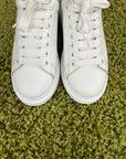 Alexander Mcqueen Sneaker bianca con dettaglio in argento 38.5