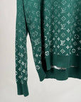 Felpa Louis Vuitton Size XXL verde e bianca