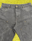 Jeans Louis Vuitton Carpenter in Denim Nero 36