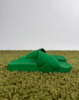 Sandali Flat Bottega Veneta in gomma Verde 36