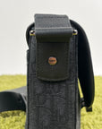 Borsa a tracolla Christian Dior Saddle con pattina Nero