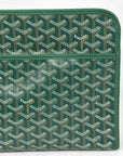 pochette Goyard misura GM verde e arancione