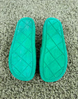 Sandali Flat Bottega Veneta in gomma Verde 36