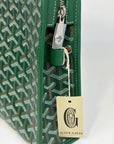 pochette Goyard misura GM verde e arancione