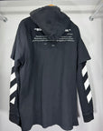 felpa Off white Size M nera blu e bianca