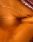 Pochette Goyard Jouvence in tela Goyardine nera con profili marroni