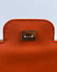 Borsa Ferragamo Gancini Chain Arancione