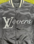 Giacca Louis Vuitton Lv Lovers con dettagli ricamati in cristalli su petto e manica Nero XXXL