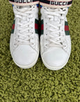 Gucci Ace Stripe High Bianche 9.5