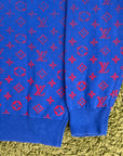 Felpa Louis Vuitton Size M blu e rossa