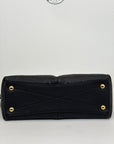 Borsa Louis Vuitton V tote BB nera panna e oro