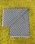 Sciarpa in Lana Louis Vuitton con motivi a scacchi Damier Grigio