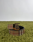 Cintura Burberry TB Reversibile Check Beige 90/36 100cm