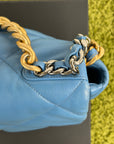 Borsa Chanel 19 Trapuntata in Pelle Azzurra