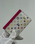 Portacarte Louis Vuitton Bianco Multicolor