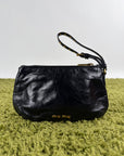 Borsa Miu Miu Pour Accessories Vitello Shine Sac Nera