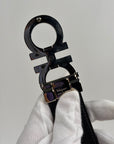 Cintura Ferragamo Double Gancini Nero 110cm