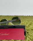 Occhiali da sole Cartier Decor C Allongè con montatura a giorno Verdi - Second Hand Di Fiore