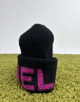 Cappello Chanel nero e fucsia