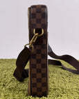 Borsa Sabana In tela Damier Ébène Louis Vuitton Marrone