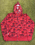 Zip Up Hoodie Bape Rosso XXL