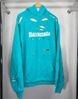 felpa Balenciaga Size S veste XL turchese
