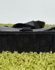 Borsa a tracolla saddle in jacquard Christian Dior Nero