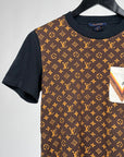T shirt Louis Vuitton femminile Size L marrone e nera