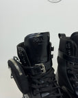 Stivali Prada Monolith in pelle e Re-nylon con pouch Size 36 nero