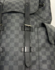 Zaino Louis Vuitton Christopher damier MM grigio e nero
