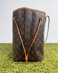 Borsa Neverfull MM monogram Louis Vuitton Marrone
