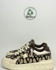 Valentino Size 42 beige marroni e nere
