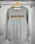 Felpa Palm Angels Size L grigia e gialla