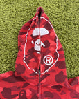 Zip Up Hoodie Bape Rosso XXL