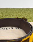 Cintura Louis Vuitton initiales Size 90 gialla e marrone