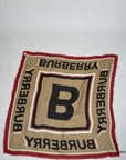 Foulard Burberry marrone rosso nero e bianco