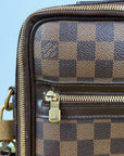 Borsa Sabana In tela Damier Ébène Louis Vuitton Marrone