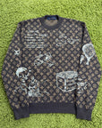 Maglione Louis Vuitton Monogram Marrone S