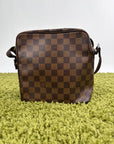 Marsupio Louis Vuitton Olav PM in tela Damier Marrone