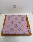 sciarpa logo mania Louis Vuitton rosa argento