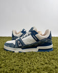 Louis Vuitton Trainer In Denim Blu 7.5