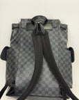 Zaino Louis Vuitton Christopher damier MM grigio e nero