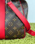 Keepall Bandoulière 45 Louis Vuitton Marrone Rosso