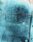 Giacca Louis Vuitton Spray in Denim Bianca Multicolor 54