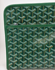 pochette Goyard misura GM verde e arancione