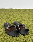 Ciabatte louis vuitton revival leather mules Size 36 nere e marroni