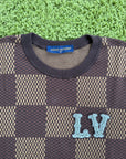 T-Shirt Damier Ébène Louis Vuitton Marrone 4L