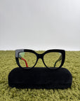Occhiali Gucci Con montatura a farfalla in acetato nera Multicolor